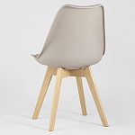 Стул с основой из пластика и мягким сиденьем Arvika Beige варинант исполнения - 5 | Loft Concept в Воронеже