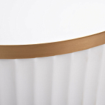 Консоль с ящиком белая с золотом Textured White Console with Gold варинант исполнения - 3 | Loft Concept в Воронеже