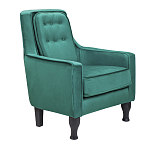 Кресло с мягкой обивкой из велюра на 4-х ножках из массива березы Scarlett Armchair green варинант исполнения - 1 | Loft Concept в Воронеже