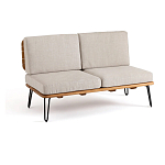 Двухместный диван из акации без подлоконтиков Amra варинант исполнения - 1 | Loft Concept в Воронеже