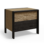 Тумба 2 ящика с подсветкой на рельефном фасаде Warm Industrial варинант исполнения - 2 | Loft Concept в Воронеже