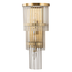 Бра с золотистым основанием и прозрачными трубками Nembus варинант исполнения - 1 | Loft Concept в Воронеже