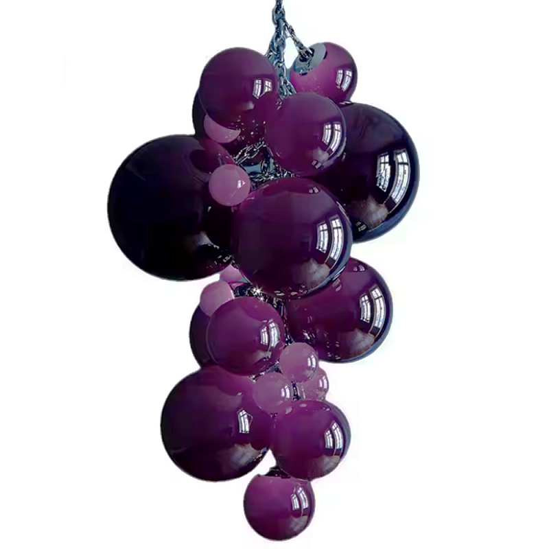 Люстра Grape Balls Сливовый цвет стекла Сливовый Люстра Grape Balls Сливовый цвет стекла Сливовый в Воронеже | Loft Concept