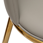 Стул бежевый из экокожи на золотых ножках Attribute of Elegance варинант исполнения - 2 | Loft Concept в Воронеже