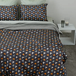 Постельное белье из сатина с принтом треугольники 150х200 см Triangular Dreams варинант исполнения - 8 | Loft Concept в Воронеже