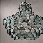 Люстра с каскадом из круглых прозрачных декоративных элементов Harmony of Light варинант исполнения - 2 | Loft Concept в Воронеже