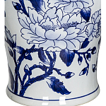 Ваза с крышкой и синим цветочным узором Blue & White Ornament  варинант исполнения - 3 | Loft Concept в Воронеже
