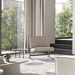 Дизайнерское кресло без подлокотников кожаное на металлическом каркасе PAULA Armchair варинант исполнения - 5 | Loft Concept в Воронеже