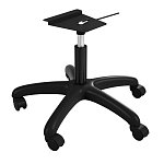 Стул пластиковый красного цвета на колесиках с подъемно-поворотным механизмом Eames Red варинант исполнения - 3 | Loft Concept в Воронеже