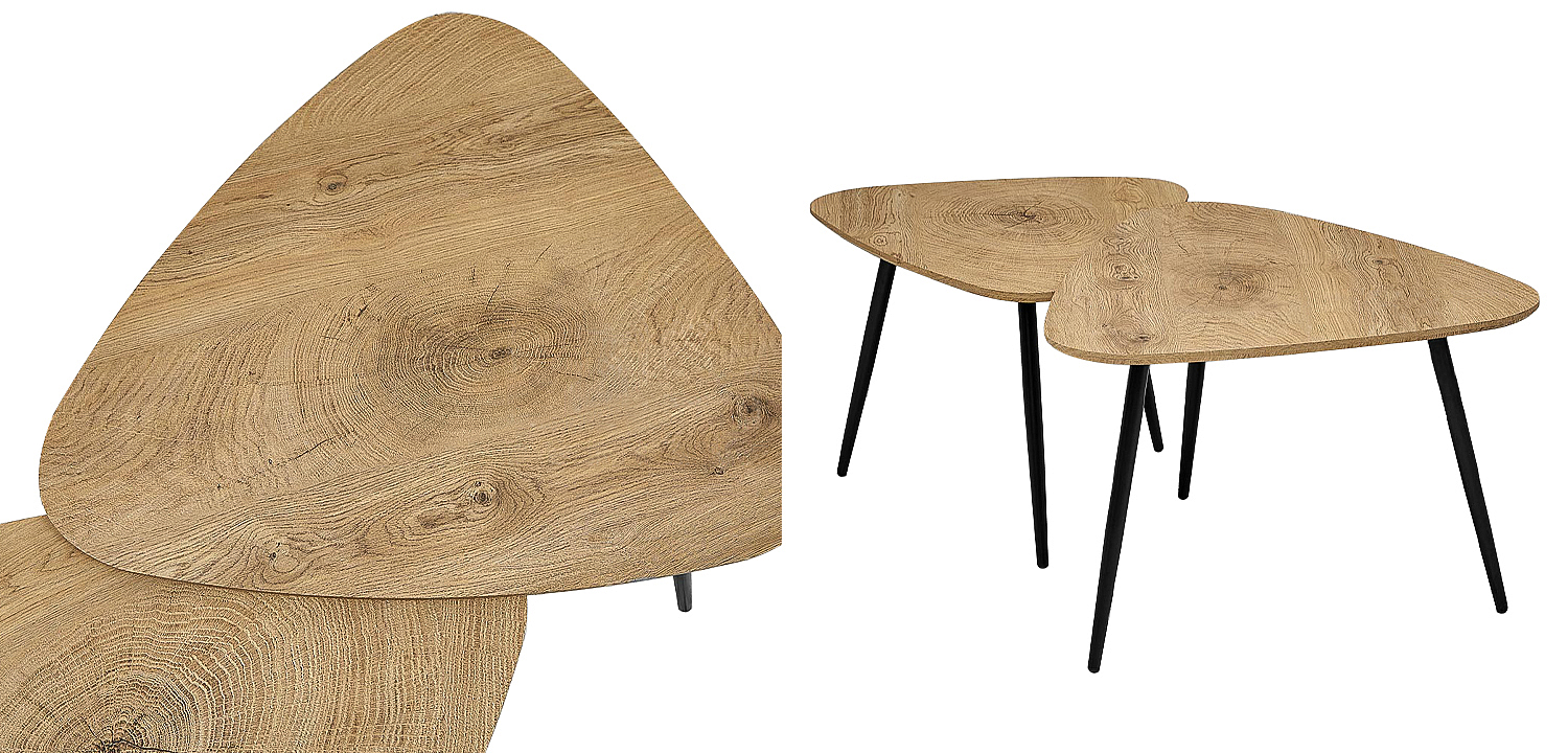 Комплект кофейных столиков треугольной формы Axl Coffee Table Комплект кофейных столиков треугольной формы Axl Coffee Table - Loft-Concept в Воронеже