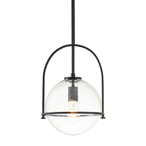 Подвесной светильник с прозрачным плафоном в форме шара в арочной подвеске Hinkley