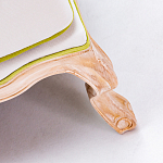 Диван двухместный из натурального бука золотистый с изображением птиц и цветов Blooming Birds варинант исполнения - 3 | Loft Concept в Воронеже