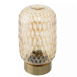 Настольный светильник с плафоном из затемненного стекла с рельефным узором Glass lampshade with Relief Pattern варинант исполнения - 1 | Loft Concept в Воронеже