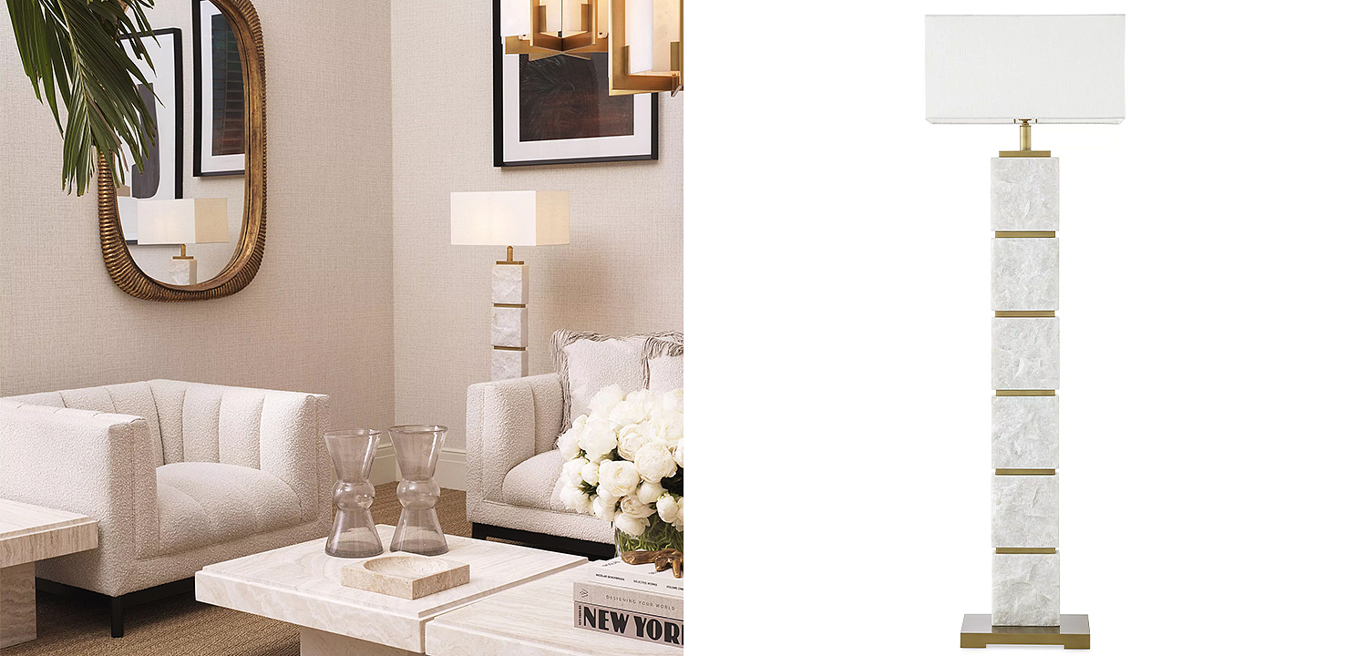 Торшер Eichholtz Floor Lamp Newton Marble Торшер Eichholtz Floor Lamp Newton Marble - Loft-Concept в Воронеже