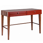Стол письменный из массива бука с 2-мя ящиками красный Wenge Light варинант исполнения - 1 | Loft Concept в Воронеже