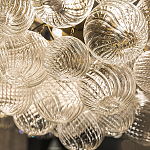 Люстра подвесная с рифлёными стеклянными шарами в форме воздушного облака Berries Chandelier варинант исполнения - 3 | Loft Concept в Воронеже