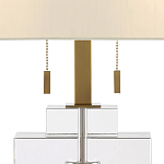 Настольная лампа прямоугольная на прозрачном основании Charm and Luxury варинант исполнения - 1 | Loft Concept в Воронеже