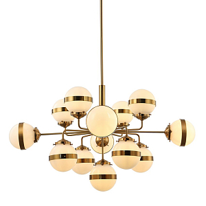Большая люстра White Sphere Латунь