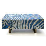 Кофейный стол Kenya Coffee Table Bone Inlay ZEBRA blue варинант исполнения - 2 | Loft Concept в Воронеже