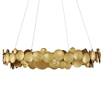 Люстра круглая из многослойных золотых дисков Metal Disc Chandelier варинант исполнения - 2 | Loft Concept в Воронеже