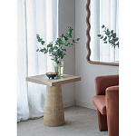 Столик приставной с квадратной столешницей Textured Cream Table варинант исполнения - 8 | Loft Concept в Воронеже