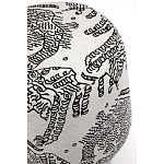 Пуф Wakonda с Круглыми ножками Черно-Белый орнамент варинант исполнения - 4 | Loft Concept в Воронеже