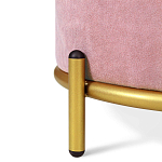 Банкетка овальная пыльно-розовый велюр на 4-х металлических ножках золотого цвета SANJAY варинант исполнения - 4 | Loft Concept в Воронеже