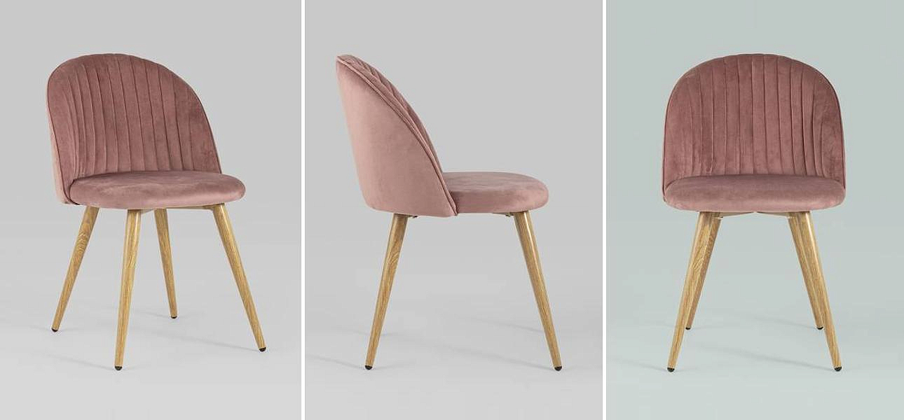 Стул Miruna Chair Пыльно-Розовый Велюр Стул Miruna Chair Пыльно-Розовый Велюр - Loft-Concept в Воронеже