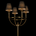 Торшер с металлическим основанием бронзового цвета с черными конусовидными абажурами Dignity варинант исполнения - 4 | Loft Concept в Воронеже