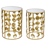 Набор из двух столов из металла Brass Symphony Moon варинант исполнения - 1 | Loft Concept в Воронеже