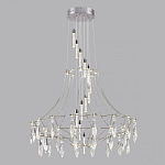 Люстра подвесная из металла с хрустальными прозрачными подвесками Quasar 81 варинант исполнения - 10 | Loft Concept в Воронеже