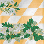 Обои ручная роспись Tiled Meadow Original colourway on Egyptian Gold gilded paper варинант исполнения - 1 | Loft Concept в Воронеже