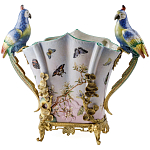 Ваза фарфоровая с попугаями Ferra варинант исполнения - 2 | Loft Concept в Воронеже