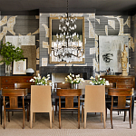 Обои ручная роспись в стиле Арт-деко Symphony Original colourway on Arkose silk dupion варинант исполнения - 1 | Loft Concept в Воронеже