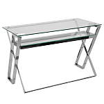 Стол письменный с прозрачной столешницей Corporate Identity варинант исполнения - 1 | Loft Concept в Воронеже