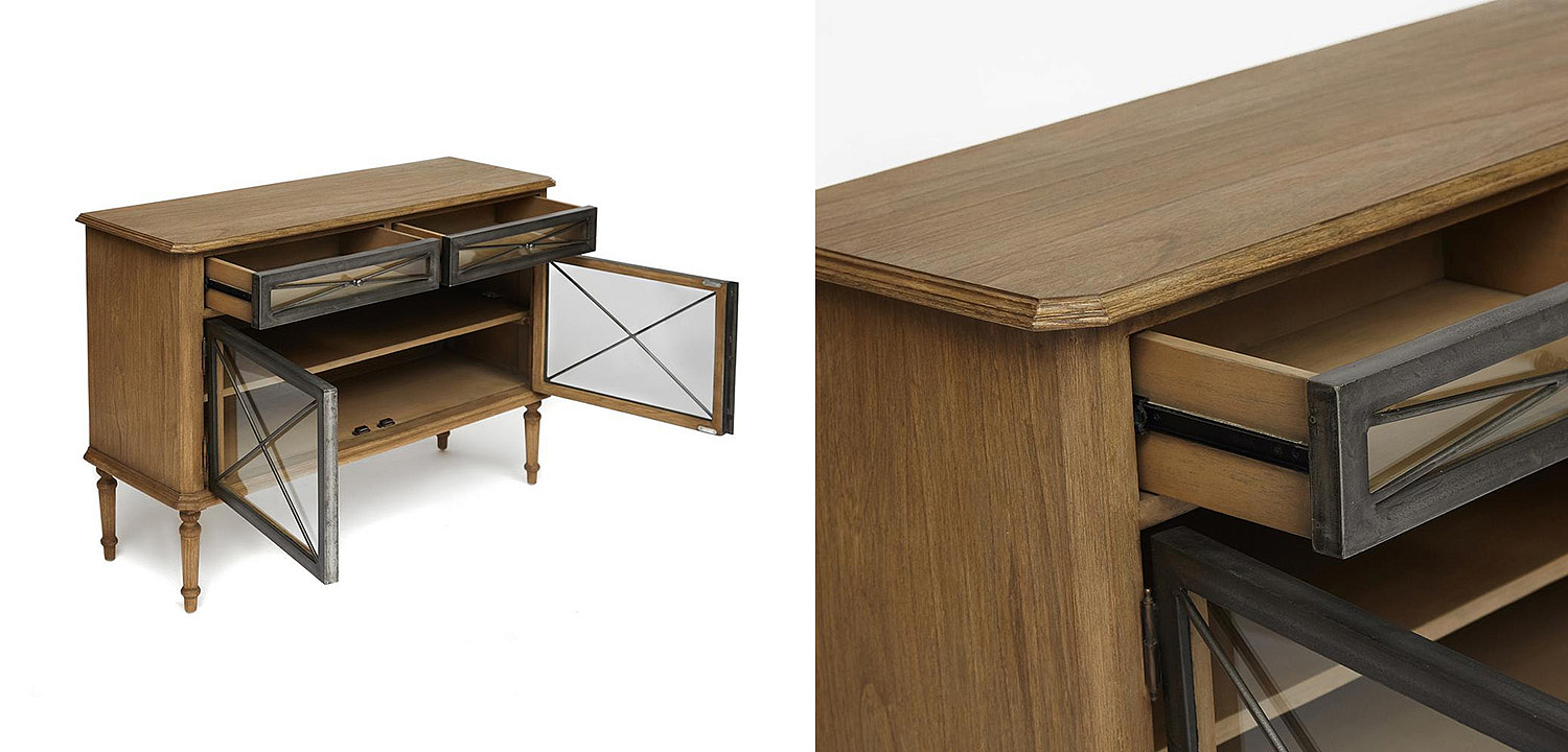 Комод в стиле Прованс со стеклянными дверцами Provence Jacob Chest of Drawers small Комод в стиле Прованс со стеклянными дверцами Provence Jacob Chest of Drawers small - Loft-Concept в Воронеже
