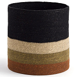 Плетеная корзина в полоску Iweala Wicker Basket варинант исполнения - 1 | Loft Concept в Воронеже