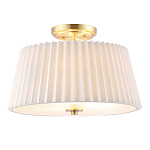 Потолочный светильник с белым плиссированным абажуром Ganglion варинант исполнения - 1 | Loft Concept в Воронеже