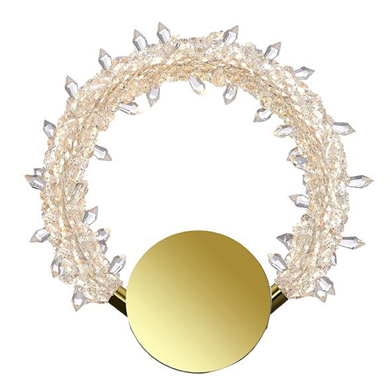 Бра светодиодное в виде хрустального венка Crystal Wreath Бронза Прозрачный Бра светодиодное в виде хрустального венка Crystal Wreath Бронза Прозрачный в Воронеже | Loft Concept