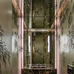 Обои ручная роспись Silk Tree Original colourway on White Metal gilded paper варинант исполнения - 1 | Loft Concept в Воронеже