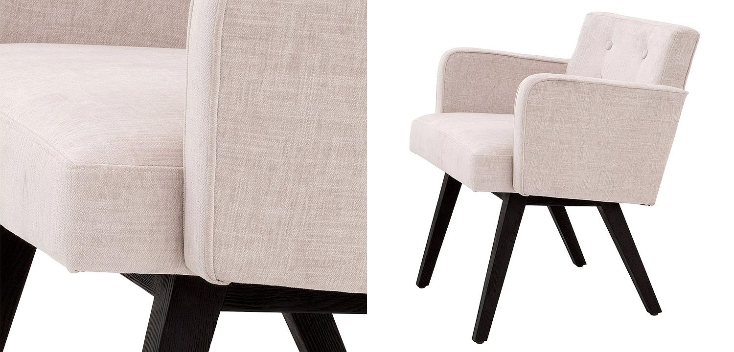 Стул Eichholtz Dining Chair Locarno Beige Стул Eichholtz Dining Chair Locarno Beige - Loft-Concept в Воронеже