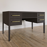 Большой Рабочий стол Primo с 5 выдвижными ящиками Темный орех варинант исполнения - 2 | Loft Concept в Воронеже