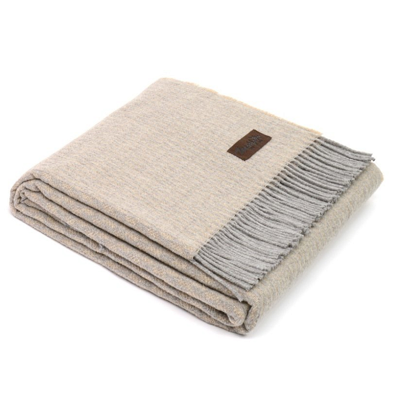 Плед GRIFONE 0004 Marzotto Бежево-серый в Воронеже | Loft Concept 