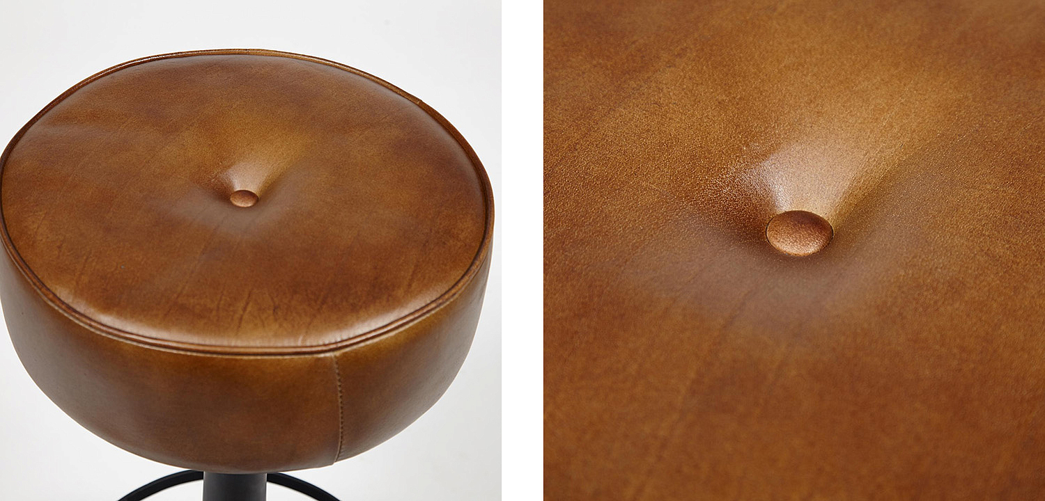 Барный стул Industrial leather bar stool Барный стул Industrial leather bar stool - Loft-Concept в Воронеже