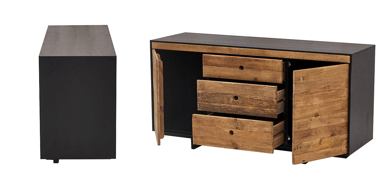 Комод деревянный с 2-мя дверцами и 3-мя ящиками Russell Chest of Drawers Комод деревянный с 2-мя дверцами и 3-мя ящиками Russell Chest of Drawers - Loft-Concept в Воронеже