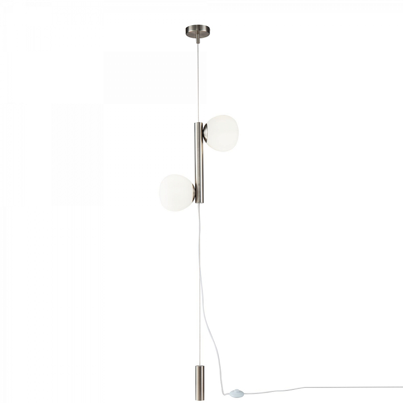 Торшер Tiepolo Ball Floor Lamp Double nickel Никель Белый Торшер Tiepolo Ball Floor Lamp Double nickel Никель Белый в Воронеже | Loft Concept