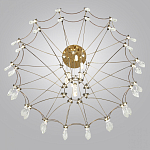 Люстра подвесная из металла с прозрачными подвесками из хрусталя Quasar 93 варинант исполнения - 5 | Loft Concept в Воронеже