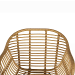 Стул барный с ротанговым плетением Half Bar Chair with Wicker с подлокотниками варинант исполнения - 6 | Loft Concept в Воронеже