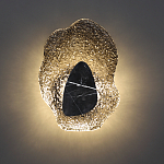 Бра с волнообразным стеклянным плафоном и вставкой из мрамора Liquid Stone варинант исполнения - 14 | Loft Concept в Воронеже