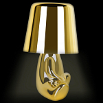 Настольная лампа фигурная золотого цвета с гладким абажуром Высота 16 см Sophia варинант исполнения - 7 | Loft Concept в Воронеже